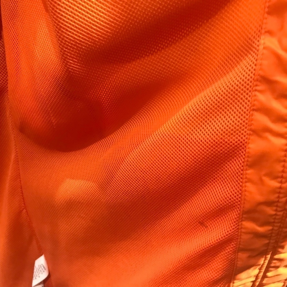 L.L. Bean Women's Misses Size M Reg Orange Stowaway Windbreaker Hooded Jacket - Picture 9 of 16